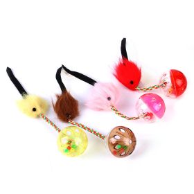 Pet Bell Mouse Ball Color Random Hair For Cat