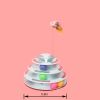 1pc Four-Tier Turntable Track Tower Cat Toy Plate With Plush Bird; Educational Toy; Random Delivery