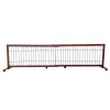 Wooden dog gate, free standing wire mesh pet gate, expandable,MAHOGANY