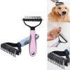 Large Pets Fur Knot Cutter Dog Grooming Shedding Tools Pet Cat Hair Removal Comb Brush Double Sided Pet Products Suppliers