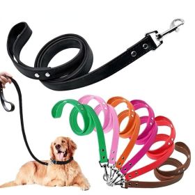 PU Leather Cat Dog Leash Soft Walking Dog Collar Leash Running Training Dog Harness Lead Leash Puppy Pet Small Dog Leash Belt (Color: black)