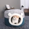 Winter warm cat litter soft and comfortable cat house; removable thatched house; puppy dog house