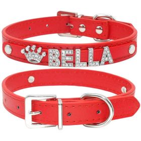 Bling Rhinestone Puppy Dog Collars Personalized Small Dogs Chihuahua (size: XS)